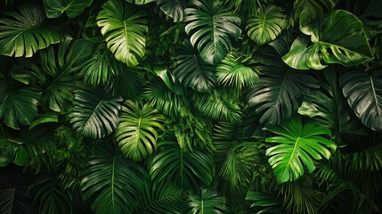 A tropical green leaf wall in a resort or spa, creating a relaxing and lush environment for guests to enjoy