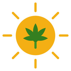 Stoned Sun Vector Design Icon Style