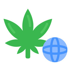 Weed Web Vector Design Icon Style