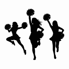 Vektor Illustration Cheerleader Silhouette
