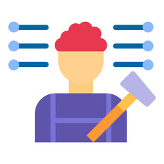 Cyber Craftsman Vector Design Icon Style