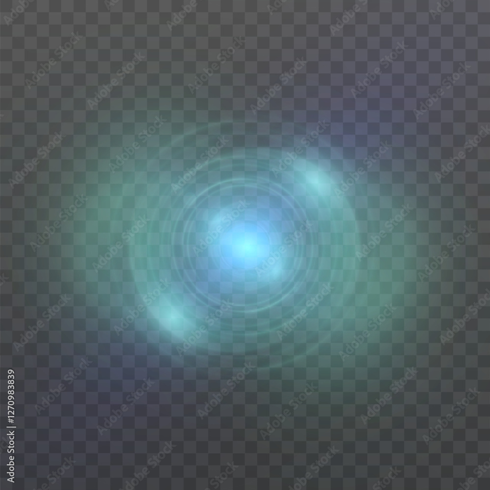 Wall mural bright light effect for web design and game interfaces. vector illustration of bright glow. abstract