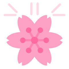 Sakura Sparkle Vector Design Icon Style
