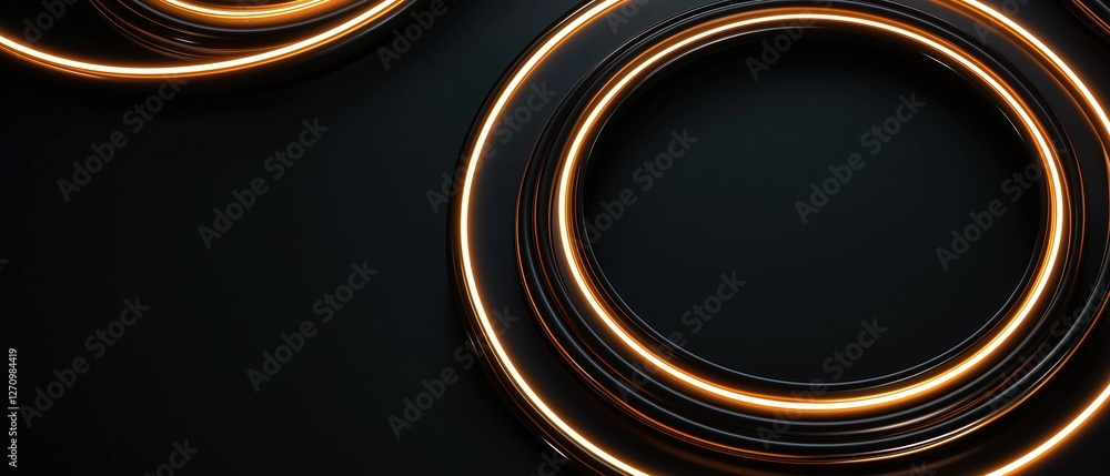 Poster abstract background with a black background. in the center of the image, there is a large, circular 