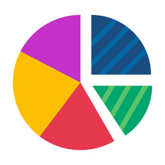 Fototapeta premium Pie Chart Vector Design Icon Style