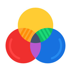 Venn Diagram Vector Design Icon Style