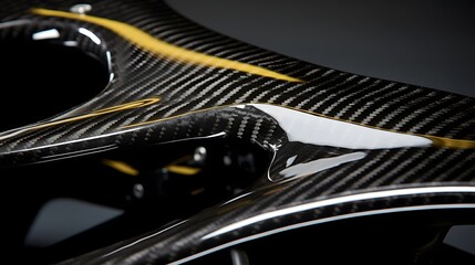 Highly detailed shot showcasing the intricate process of carbon fiber being molded into advanced aerodynamic components for industrial manufacturing and engineering applications