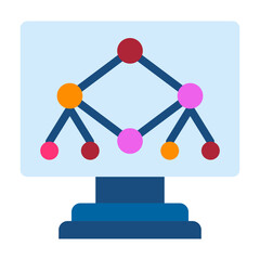 Tree Diagram Vector Design Icon Style
