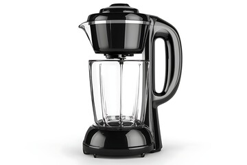 Black Retro Blender Isolated on White Background