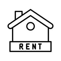 Unfurnished Rental Vector Icon
