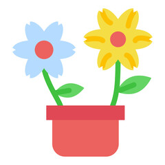Flower pot Vector Design Icon Style