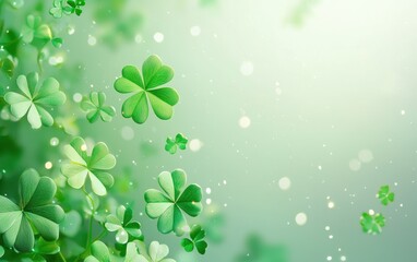 Soft lime green light gradient background mockup Saint Patricks Day