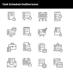 Task Schedule Outline Icons