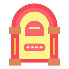 Retro Jukebox Vector Design Icon Style