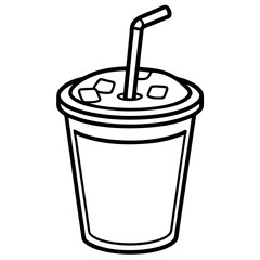 Elegant Coffee Cup Outline for Vector Designs