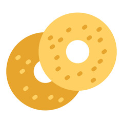 Bagel Vector Design Icon Style