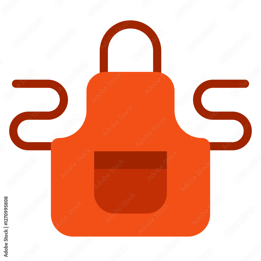 Sticker Diner Apron Vector Design Icon Style