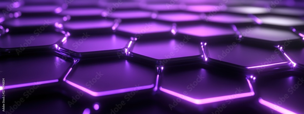 Poster abstract purple hexagonal pattern background. (1)