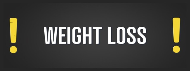 weight loss. A blackboard with white text. Illustration with grunge text style.