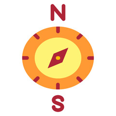 Compass Guide Vector Design Icon Style