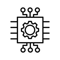 Obraz premium Electronic Circuit Vector Icon