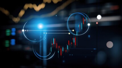 Stock market analysis financial sector data visualization digital environment analytical perspective investing insights