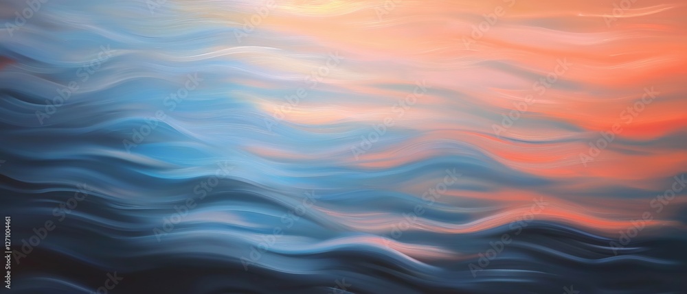 Poster abstract digital art piece that appears to be a close-up of a wave-like pattern. the wave is made up