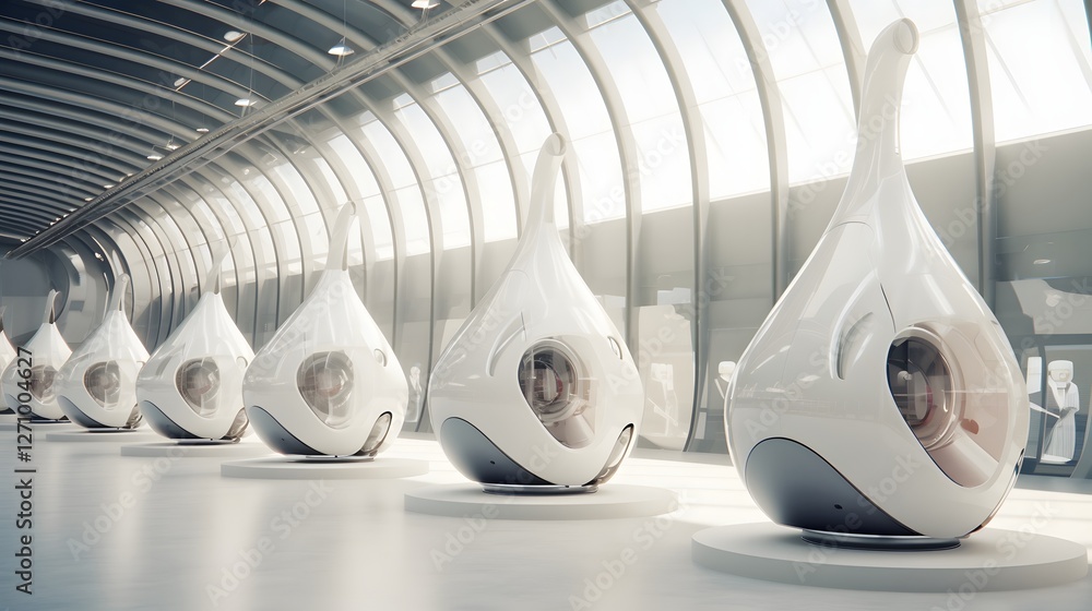 Poster cutting edge futuristic ventilation system equipped with advanced ai driven air purification sensors
