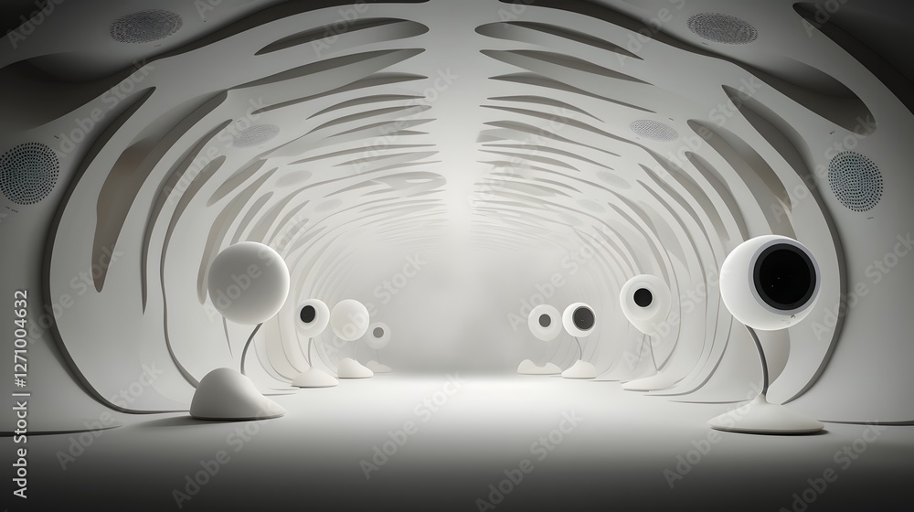 Poster cutting edge futuristic ventilation system equipped with advanced ai driven air purification sensors