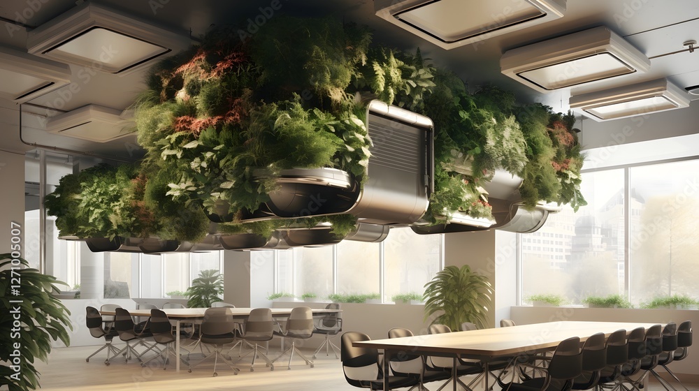 Poster sophisticated air duct system seamlessly integrated with a state of the art temperature regulated sm