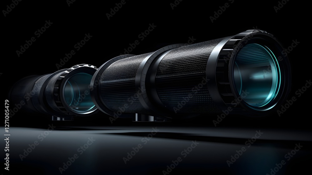 Poster cutting edge modular ventilation pipes made from futuristic carbon fiber a sleek and advanced infras
