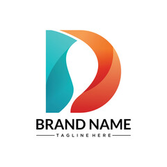 D gradient abstract colorful logo