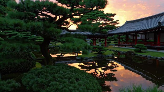 Traditional Japanese Garden.