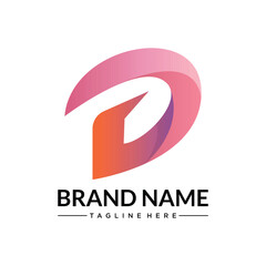 D gradient abstract colorful logo