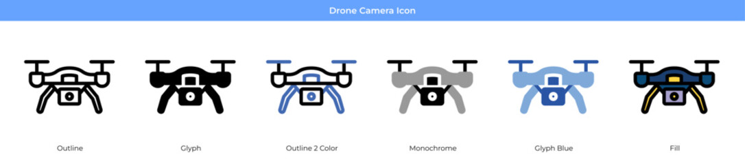 Drone Camera Icon Set