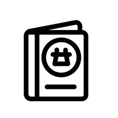 shopping guide book line style icon