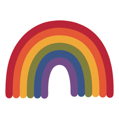 A rainbow clipart with a transparent background