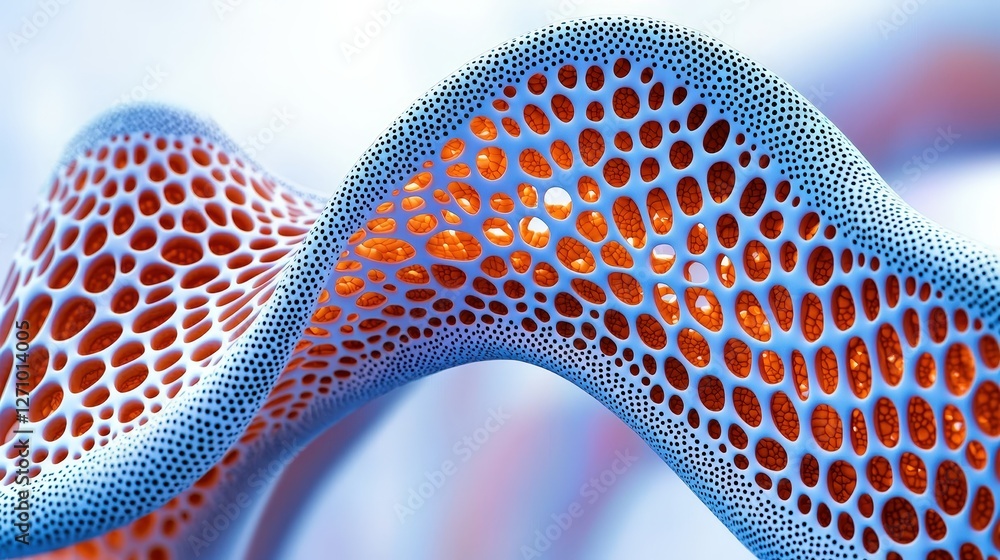 Poster detailed closeup image of a cell membrane showcasing its intricate structure and texture