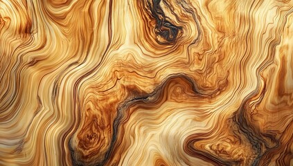  An ultra-realistic digital art of a close-up textured background of olive wood, showcasing the intricate patterns and textures that highlight its natural beauty.