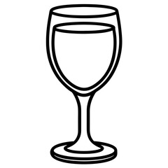 Elegant Wine Glass Minimalist Vector Art
