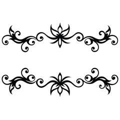 Elegant Decorative Ornamental Line Set