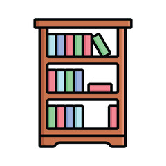 bookshelf icon vector design template simple and clean