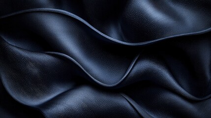 Obraz premium Luxurious dark blue silk fabric displaying rich colors and luscious texture
