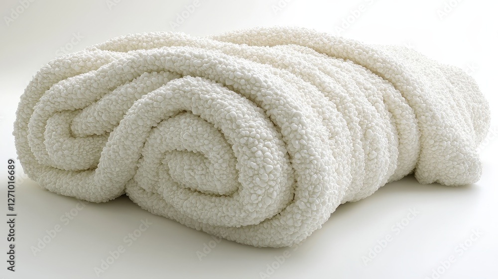 Aufkleber a neatly folded pile of soft white towels on a smooth white surface in a clean setting