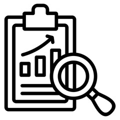 Market Research Icon Element For Design