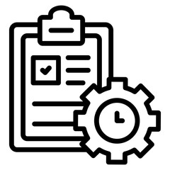 Time Management Icon Element For Design