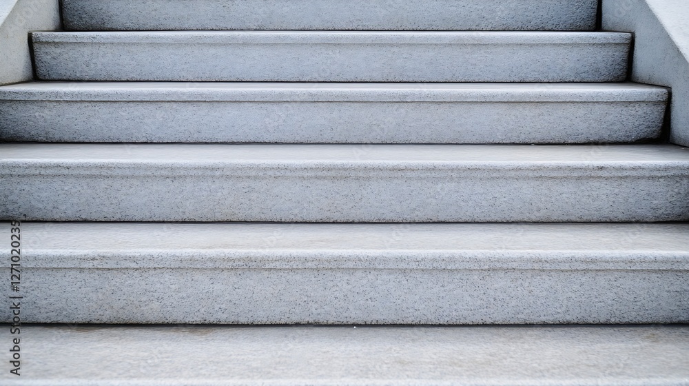 Poster minimalist stone staircase featuring smooth grey steps in a modern architectural setting : generativ