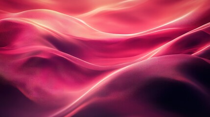 Fototapeta premium Abstract red and pink flowing fabric texture background.