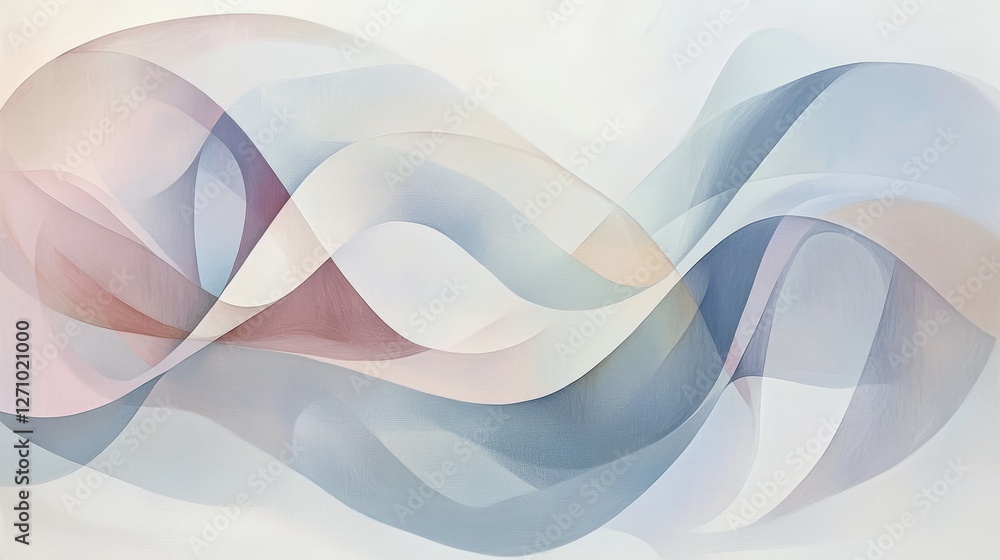 Wall mural Abstract colorful gradient waves, light and pastel color abstract pattern, fluid wave design, modern wavy background