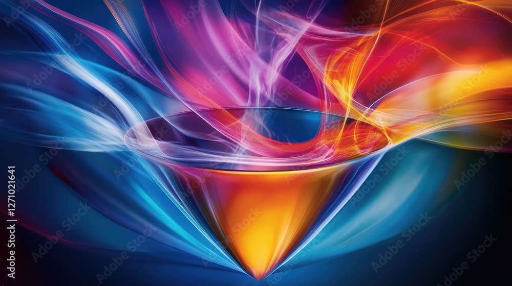 Poster abstract swirl of vibrant colors blending together in a dynamic, artistic display